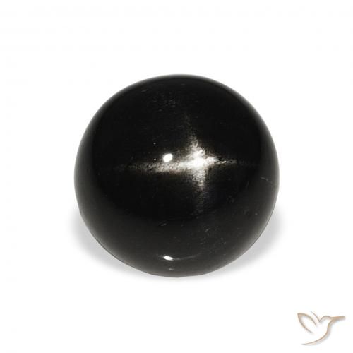 7.07ct 자연스러운 검은색 스타 디옵사이드, 둥근, 불투명체