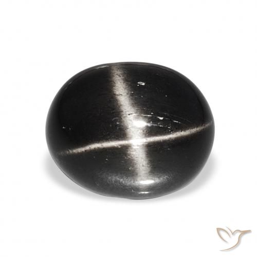 7.15ct 검은색 스타 디옵사이드, 타원형, 불투명체