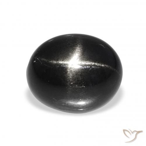 7.64ct 검은색 스타 디옵사이드, 타원형, 불투명체