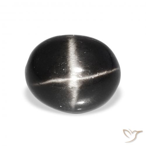 6.92ct 검은색 스타 디옵사이드, 타원형, 불투명체