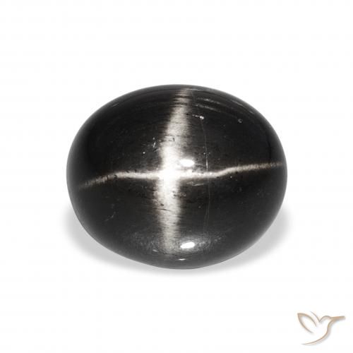 6.98ct 검은색 스타 디옵사이드, 타원형, 불투명체