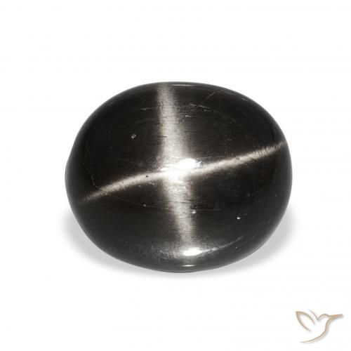 6.11ct 검은색 스타 디옵사이드, 타원형, 불투명체
