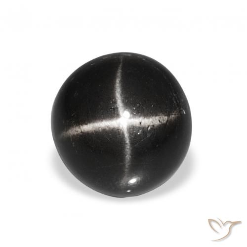 4.65ct 검은색 스타 디옵사이드, 둥근, 불투명체