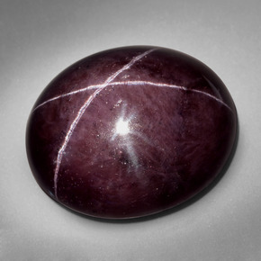 91.05캐럿 천연 마호가니 레드 스타 가넷, 타원형 컷, 28.4×24.1 mm, 불투명체