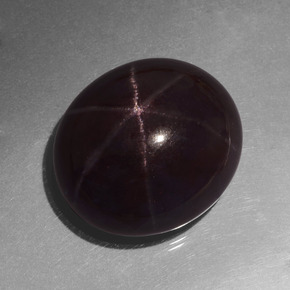 49.09캐럿 천연 마호가니 레드 스타 가넷, 타원형 컷, 22.2×19.3 mm, 불투명체