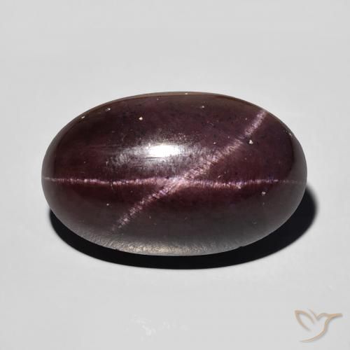 15.32ct 자연스러운 다크 레드 스타가넷, 타원형, 불투명체