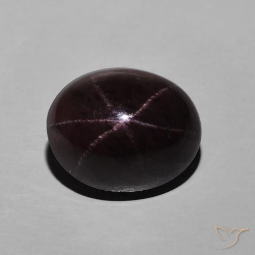 7.65캐럿 천연 마호가니 레드 스타 가넷, 타원형 컷, 11.5×9.5 mm, 불투명체