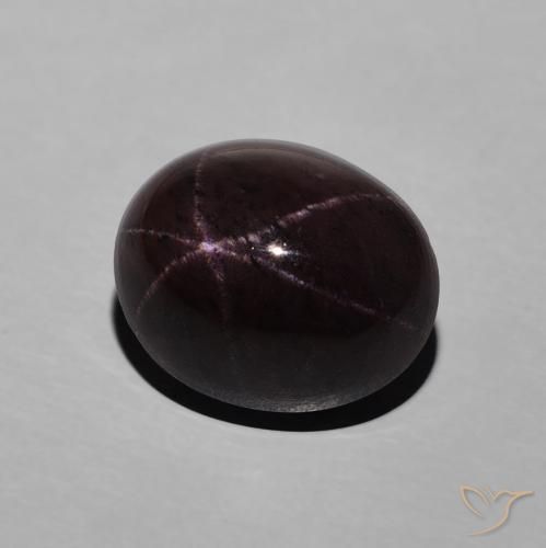 7.65캐럿 천연 마호가니 레드 스타 가넷, 타원형 컷, 11.5×9.5 mm, 불투명체