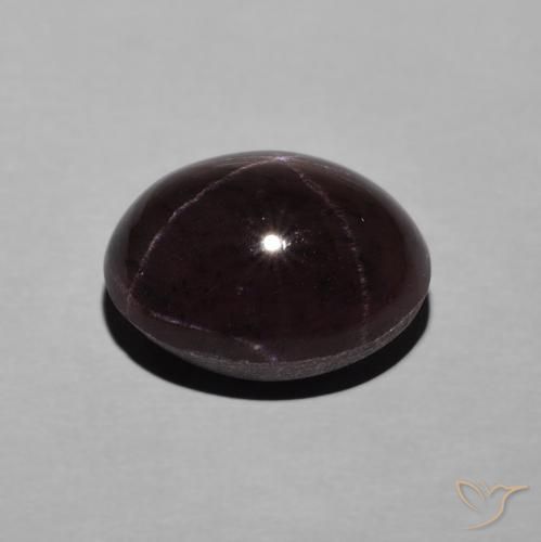 7.65캐럿 천연 마호가니 레드 스타 가넷, 타원형 컷, 11.5×9.5 mm, 불투명체