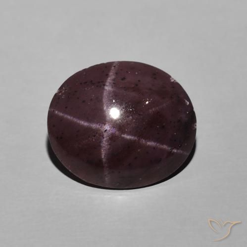 6.74ct 자연스러운 다크 레드 스타가넷, 타원형, 불투명체