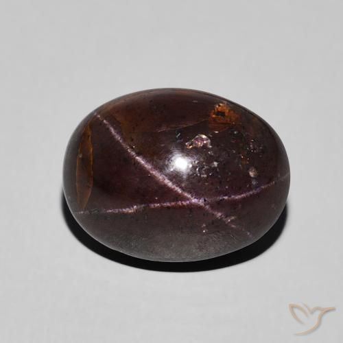 7.28ct 자연스러운 다크 레드 스타가넷, 타원형, 불투명체