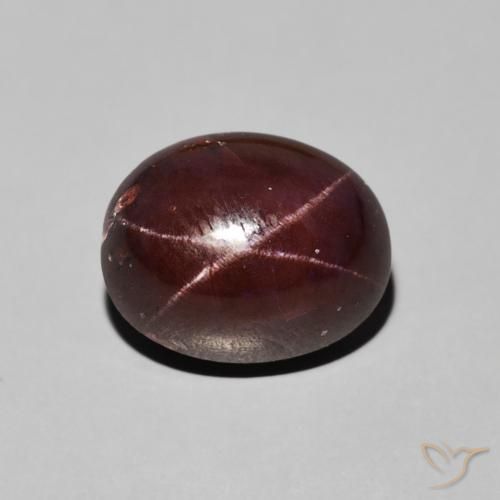 7.44ct 자연스러운 다크 레드 스타가넷, 타원형, 불투명체