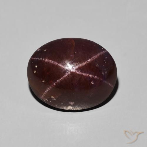 9.76ct 자연스러운 다크 레드 스타가넷, 타원형, 불투명체