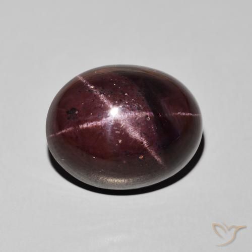 27.66ct 자연스러운 다크 레드 스타가넷, 타원형, 불투명체