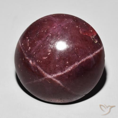 55.54ct 자연스러운 마호가니 레드 스타가넷, 둥근, 불투명체
