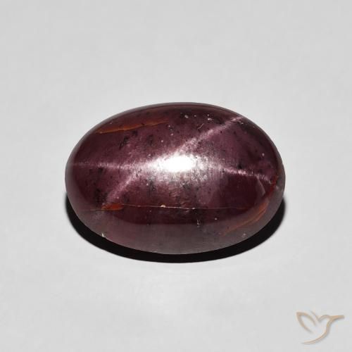 7.23ct 자연스러운 다크 레드 스타가넷, 타원형, 불투명체