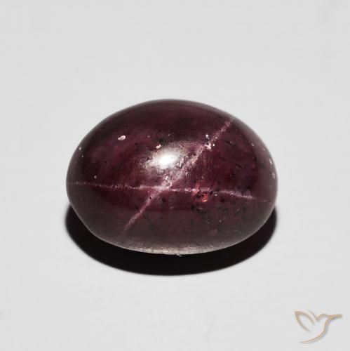 7.19ct 자연스러운 다크 레드 스타가넷, 타원형, 불투명체