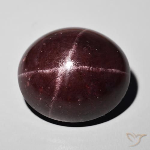 55.50ct 자연스러운 다크 레드 스타가넷, 타원형, 불투명체