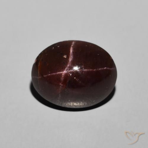 6.48ct 자연스러운 다크 레드 스타가넷, 타원형, 불투명체
