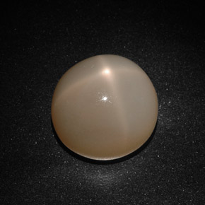 22.41캐럿 천연 오렌지 크림 스타 문스톤, 투명한, 16.50 mm, 투명/반투명