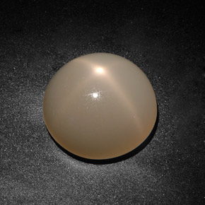 19.71캐럿 천연 오렌지 크림 스타 문스톤, 투명한, 17.79 mm, 투명/반투명
