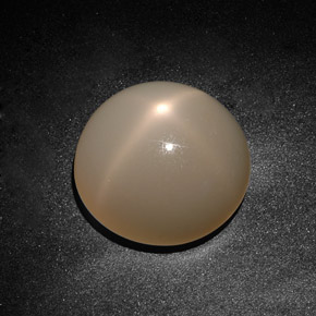 19.71캐럿 천연 오렌지 크림 스타 문스톤, 투명한, 17.79 mm, 투명/반투명