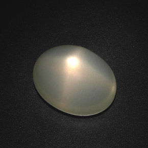 13.21캐럿 천연 그린 스타 문스톤, 투명한, 15.7×12.3 mm, 투명/반투명