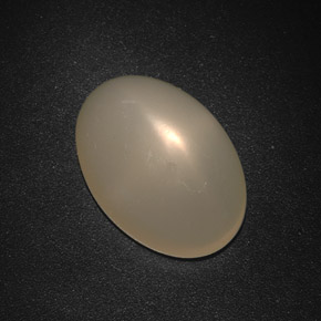 12.67캐럿 천연 크림 스타 문스톤, 투명한, 18.7×13.1 mm, 투명/반투명