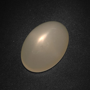 12.67캐럿 천연 크림 스타 문스톤, 투명한, 18.7×13.1 mm, 투명/반투명