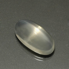 5.27캐럿 천연 화이트 스타 문스톤, 타원형 컷, 14×7.3 mm, 투명한