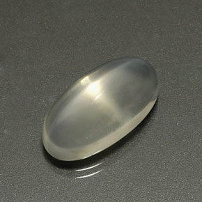 5.27캐럿 천연 화이트 스타 문스톤, 타원형 컷, 14×7.3 mm, 투명한