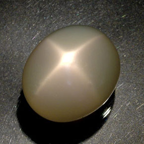 51.60캐럿 천연 크림 스타 문스톤, 투명한, 22.3×19 mm, 투명/반투명