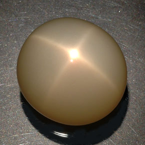 87.90캐럿 천연 크림 스타 문스톤, 투명한, 25.6×24 mm, 투명/반투명