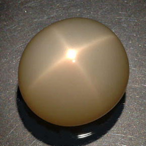 87.90캐럿 천연 크림 스타 문스톤, 투명한, 25.6×24 mm, 투명/반투명