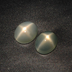캐럿 천연 라이트 그린 스타 문스톤 보석, 투명한, 11.1×9.2 mm, 투명/반투명