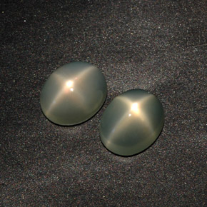 캐럿 천연 라이트 그린 스타 문스톤 보석, 투명한, 11.1×9.2 mm, 투명/반투명