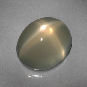 6.08캐럿 천연 크림 스타 문스톤, 투명한, 12×10.2 mm, 투명/반투명