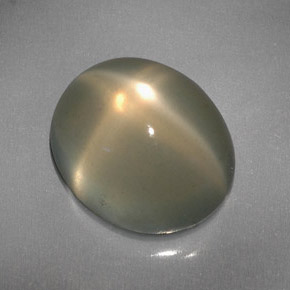 6.08캐럿 천연 크림 스타 문스톤, 투명한, 12×10.2 mm, 투명/반투명