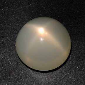 12.96캐럿 천연 오렌지 크림 스타 문스톤, 투명한, 14.21 mm, 투명/반투명