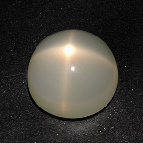 12.96캐럿 천연 오렌지 크림 스타 문스톤, 투명한, 14.21 mm, 투명/반투명