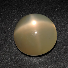 11.49캐럿 천연 오렌지 크림 스타 문스톤, 투명한, 14.01 mm, 투명/반투명
