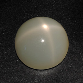 11.31캐럿 천연 크림 스타 문스톤, 라운드 컷, 14.56 mm, 투명한