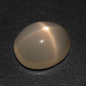 10.21캐럿 천연 오렌지 크림 스타 문스톤, 타원형 컷, 15.3×13 mm, 투명한