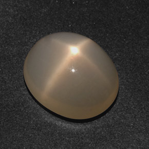 10.21캐럿 천연 오렌지 크림 스타 문스톤, 타원형 컷, 15.3×13 mm, 투명한