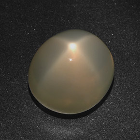 16.01캐럿 천연 오렌지 크림 스타 문스톤, 타원형 컷, 14.3×13 mm, 투명한