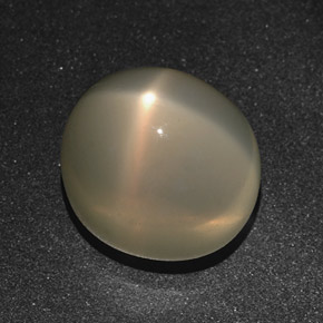 16.01캐럿 천연 오렌지 크림 스타 문스톤, 타원형 컷, 14.3×13 mm, 투명한