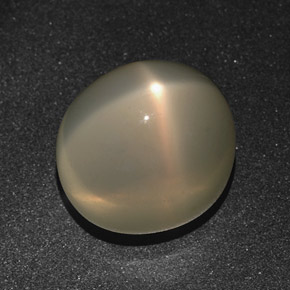 16.01캐럿 천연 오렌지 크림 스타 문스톤, 타원형 컷, 14.3×13 mm, 투명한