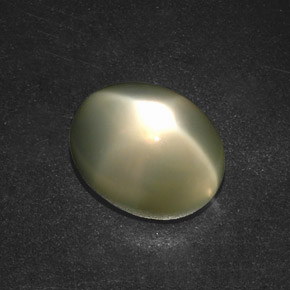 12.94캐럿 천연 크림 스타 문스톤, 투명한, 15.1×11.8 mm, 투명/반투명