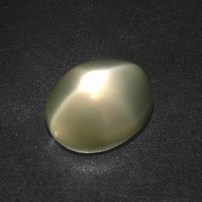 12.94캐럿 천연 크림 스타 문스톤, 투명한, 15.1×11.8 mm, 투명/반투명