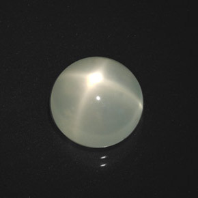 5.20캐럿 천연 크림 스타 문스톤, 라운드 컷, 10.81 mm, 투명한